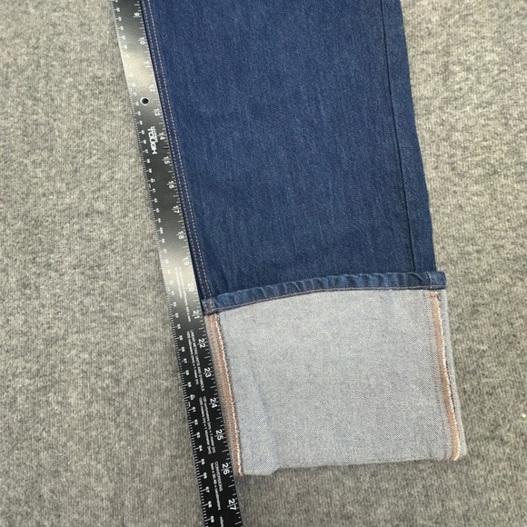 Kate Spade New York Wide Leg Cropped Cuffed Jeans Dark Wash Size 0‎ - Picture 6 of 10